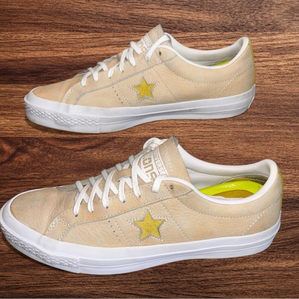 Converse One Star Ox Shoes Leather Bitter Lemon/White (153994C) Men’s 8.5 - Picture 3 of 11